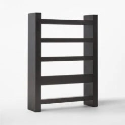 Genova Black Ebonized Oak Bookcase -Cb2 GenovaEbdOakPrstBkCs3QBSSF22
