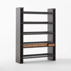 Genova Black Ebonized Oak Bookcase -Cb2 GenovaEbdOakPrstBkCs3QSSF22
