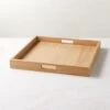 Giacomo Teak Decorative Tray -Cb2 GiacomoTeakTraySHS23