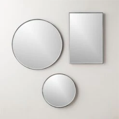 Graduate Black Rectangular Mirror 24"x36" -Cb2 GraduateBlackMirrorGroupFHF21