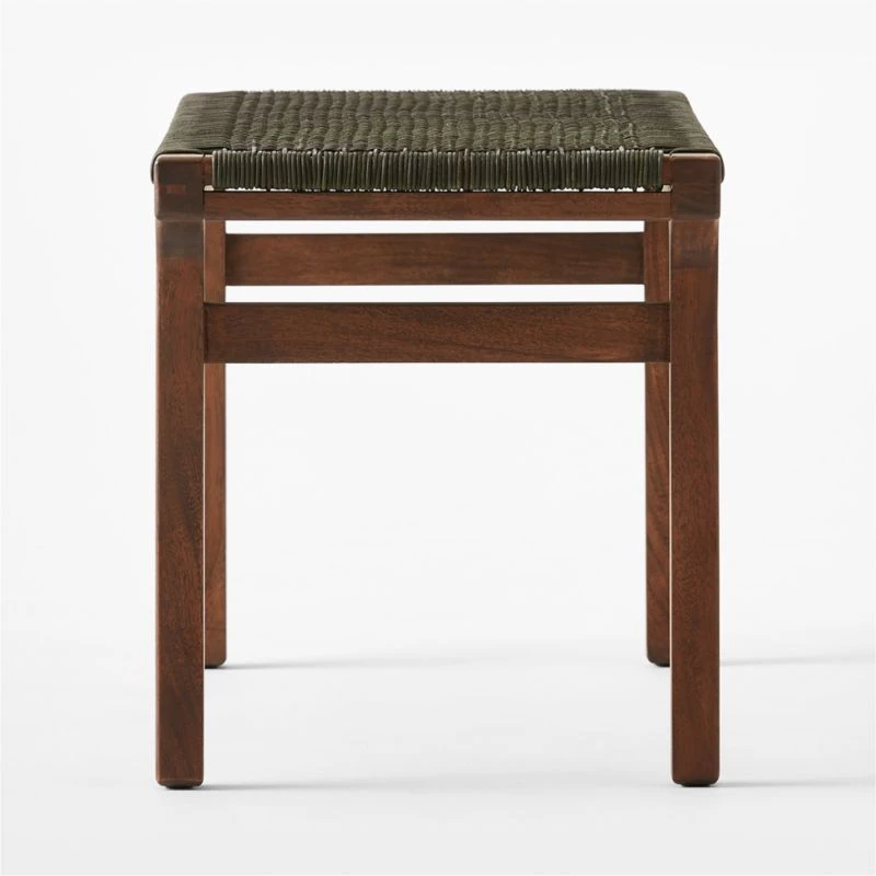 Small Green Leather Bench 5 Small Green Leather Bench - Image 3