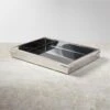 Griffith Stainless Steel Bar Tray -Cb2 GriffithBarTray12X16inHolSHF21