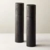 Grind Black Salt-Pepper Grinder Set Of 2 2 Grind Black Salt-Pepper Grinder Set Of 2 -Cb2 GrindBlkSaltPepperGrndrS2SHS20