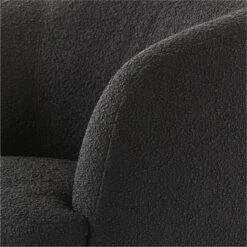 Gwyneth Black Boucle Swivel Chair -Cb2 GwynethBkBclChairBlcNoirAVSSS21