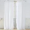 Heavyweight White Linen Curtain Panel -Cb2 HeavyweightWhtLnCrtPnl96inSHF19