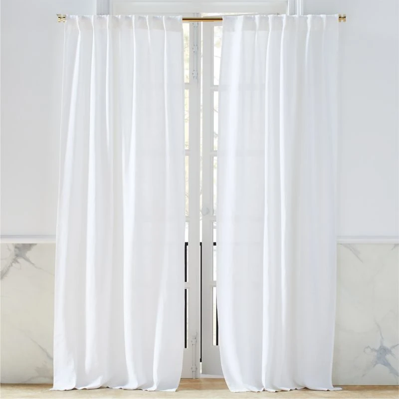 Heavyweight White Linen Curtain Panel 3 Heavyweight White Linen Curtain Panel