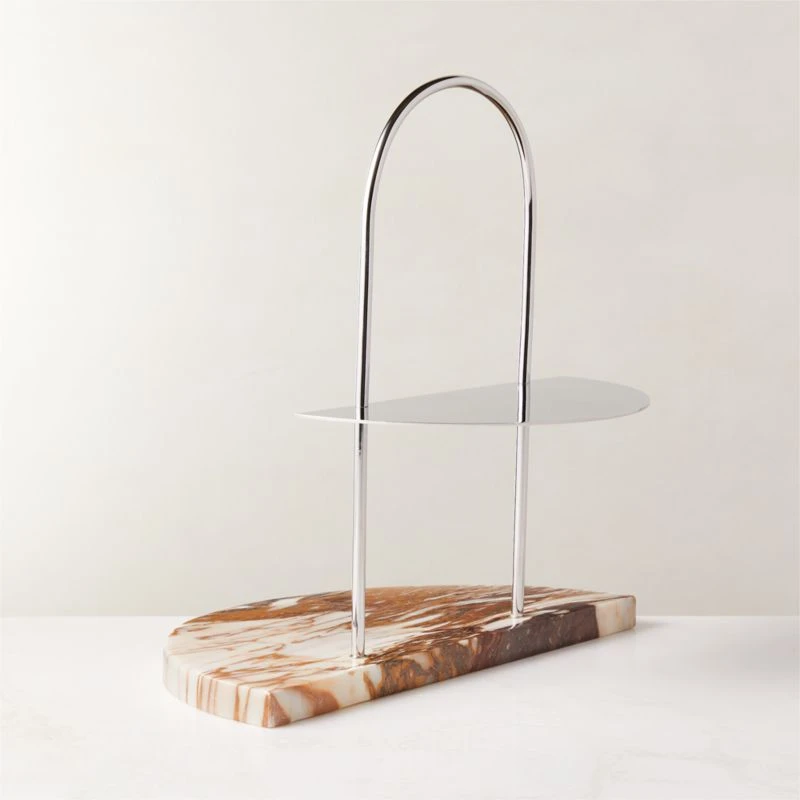 Helene Marble Tiered Serving Stand 3 Helene Marble Tiered Serving Stand