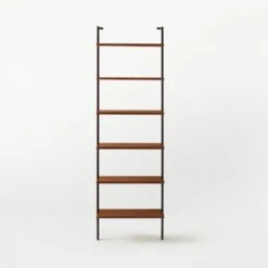 Helix Walnut Wood Wall Mount Bookshelf 96'' 18 Helix Walnut Wood Wall Mount Bookshelf 96'' -Cb2 Helix96inWalnutBookcaseSOSSS21
