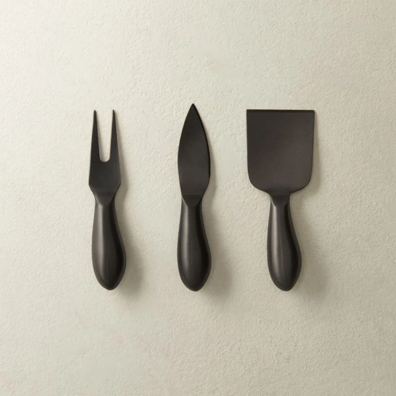 Helms Black Cheese Knives Set Of 3 3 Helms Black Cheese Knives Set Of 3