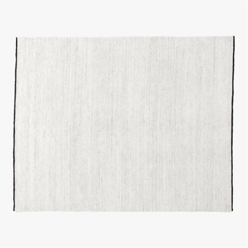 Henry Handloomed Black And White Wool Area Rug 5'x8' 3 Henry Handloomed Black And White Wool Area Rug 5'x8'