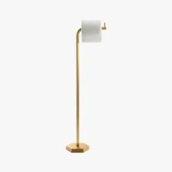Hex Brass Standing Toilet Paper Holder -Cb2 HexFrStndngTltPprHldrAVF18