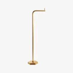 Hex Brass Standing Toilet Paper Holder -Cb2 HexFrStndngTltPprHldrF18