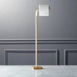 Hex Brass Standing Toilet Paper Holder -Cb2 HexFrStndngTltPprHldrROF18