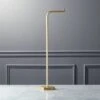 Hex Brass Standing Toilet Paper Holder -Cb2 HexFrStndngTltPprHldrSHF18