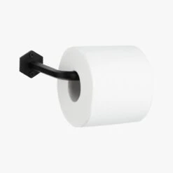 Hex Matte Black Wall Mounted Toilet Paper Holder -Cb2 HexWallMntdTltPprHldrBlkAVS19