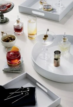 Potion Glass Elixir Bottle -Cb2 HiGlossWhiteTraysOC18