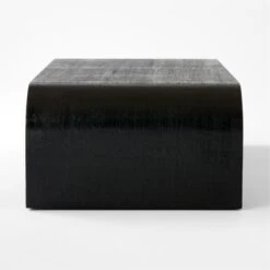 Horseshoe Black Laquered Linen 60" Coffee Table 10 Horseshoe Black Laquered Linen 60" Coffee Table -Cb2 HorseshoeBkLqdLnRctCffTblSDSSF21