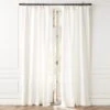Heavyweight White Linen Window Curtain Panel 48''x84'' -Cb2 HvywtWhtLnn96CurtainPnlSHS23