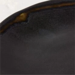 Hyacinth Black Salad Plate With Reactive Glaze -Cb2 HyacinthBkRctvRmdDnnrPltAVSHF23