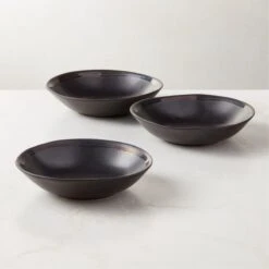 Hyacinth Black Pasta Bowl With Reactive Glaze -Cb2 HyacinthBkRctvRmdPstBwlAV2SHF23