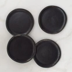 Hyacinth Black Salad Plate With Reactive Glaze -Cb2 HyacinthBkRctvRmdSldPltAVSHF23