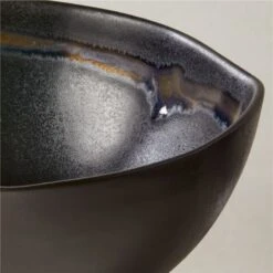 Hyacinth Black Soup Bowl With Reactive Glaze 8 Hyacinth Black Soup Bowl With Reactive Glaze -Cb2 HyacinthBkRctvRmdSpBwlAV2SHF23