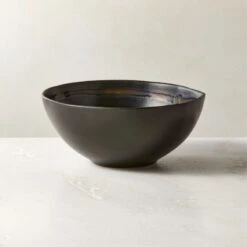 Hyacinth Black Soup Bowl With Reactive Glaze