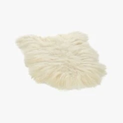 Icelandic White Sheepskin Fur Throw Blanket -Cb2 IcelandicSheepskinThrowS14