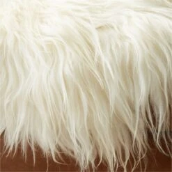 Icelandic White Sheepskin Fur Throw Blanket -Cb2 IcelandicSheepskinWhiteROF16