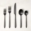 Ida 20-Piece Black Flatware Set 1 Ida 20-Piece Black Flatware Set -Cb2 IdaBrshdBkFltwr20PcSetSHS23