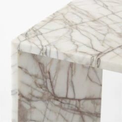 Ilise White Marble Outdoor Side Table -Cb2 IliseSideTableAVSSS23