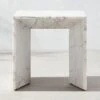 Ilise White Marble Outdoor Side Table -Cb2 IliseSideTableSHS23