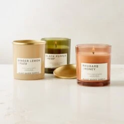 Illume Rhubarb + Honey Scented Candle 7.4 OZ 7 Illume Rhubarb + Honey Scented Candle 7.4 OZ -Cb2 Illume7p4CandleGroupFHF23