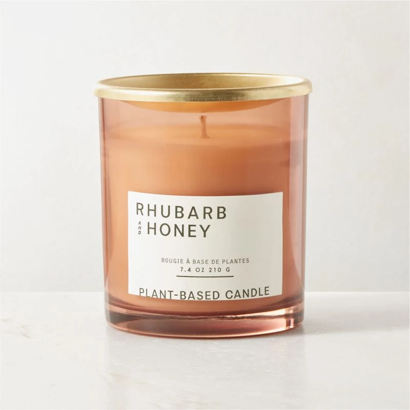 Illume Rhubarb + Honey Scented Candle 7.4 OZ 3 Illume Rhubarb + Honey Scented Candle 7.4 OZ