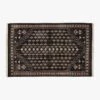 Inaz Hand-Knotted Black Wool Area Rug 5'x8' -Cb2 InazHdkdNZWlBlkRug5x8SSS23