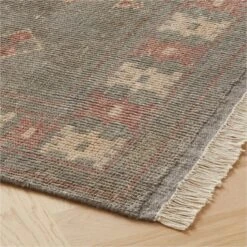 Inaz Hand-Knotted Natural Wool Area Rug 5'x8' 7 Inaz Hand-Knotted Natural Wool Area Rug 5'x8' -Cb2 InazHdkdNZWlNatRug8x10ROS23
