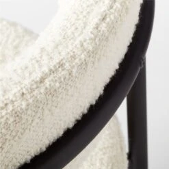 Inesse Boucle Ivory Dining Chair -Cb2 InesseIvoryDiningChairAVSSF21