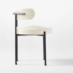 Inesse Boucle Ivory Dining Chair -Cb2 InesseIvoryDiningChairSDSSF21