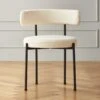 Inesse Boucle Ivory Dining Chair -Cb2 InesseIvoryDiningChairSHF21