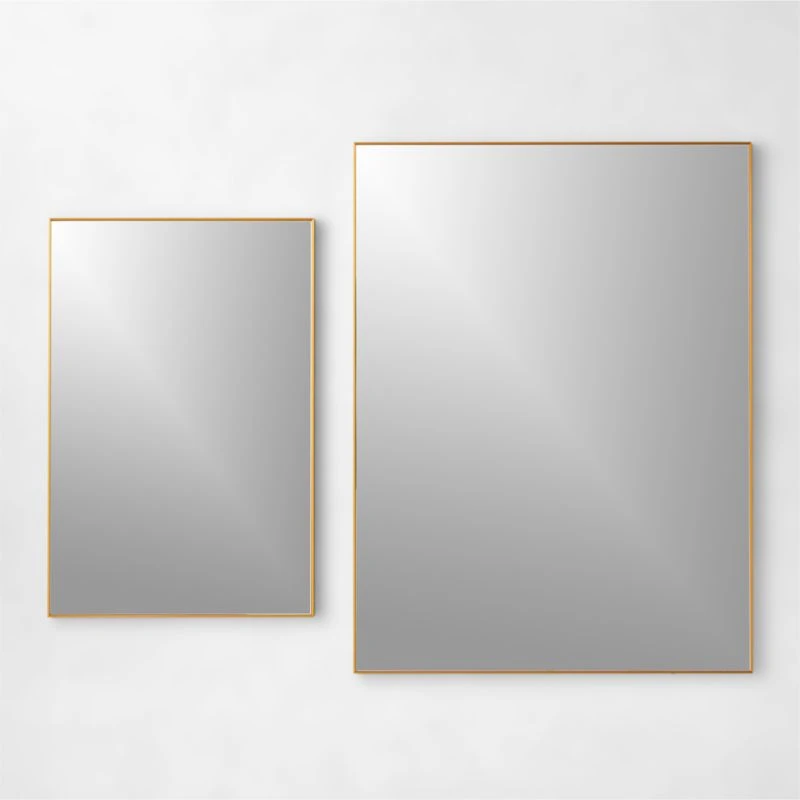 Infinity Rectangular Brass Wall Mirror 36"x48" 6 Infinity Rectangular Brass Wall Mirror 36"x48" - Image 4