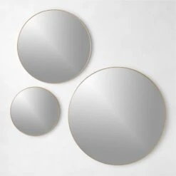 Infinity Brass Round Wall Mirror 48" 13 Infinity Brass Round Wall Mirror 48" -Cb2 InfinityBrsRndWllMrrrsGrpFHS22
