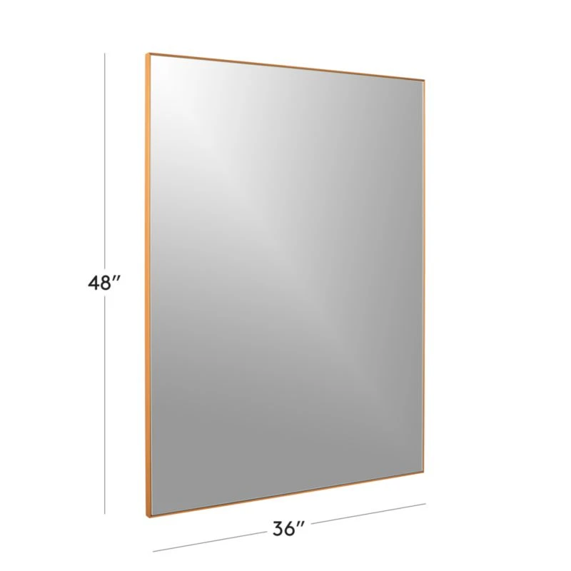 Infinity Rectangular Brass Wall Mirror 36"x48" 4 Infinity Rectangular Brass Wall Mirror 36"x48" - Image 2