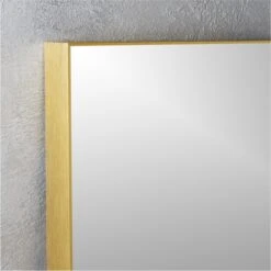 Infinity Standing Brass Floor Length Mirror 32"x76" -Cb2 InfinityFloorMirr32x76BrsROS20