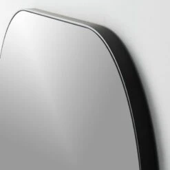 Infinity Black Mantel Wall Mirror 42"x37" -Cb2 InfinityMantelMirrorBlkAVS18