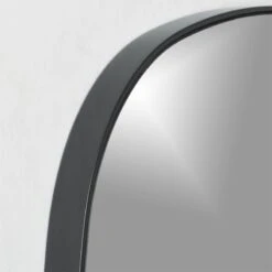 Infinity Black Oblong Wall Mirror 23"x37" -Cb2 InfinityOblongMirrorBlkROS19