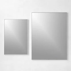 Infinity Rectangular Silver Wall Mirror 36"x48" -Cb2 InfinitySlvrRectWllMrrrsGrpFHS22