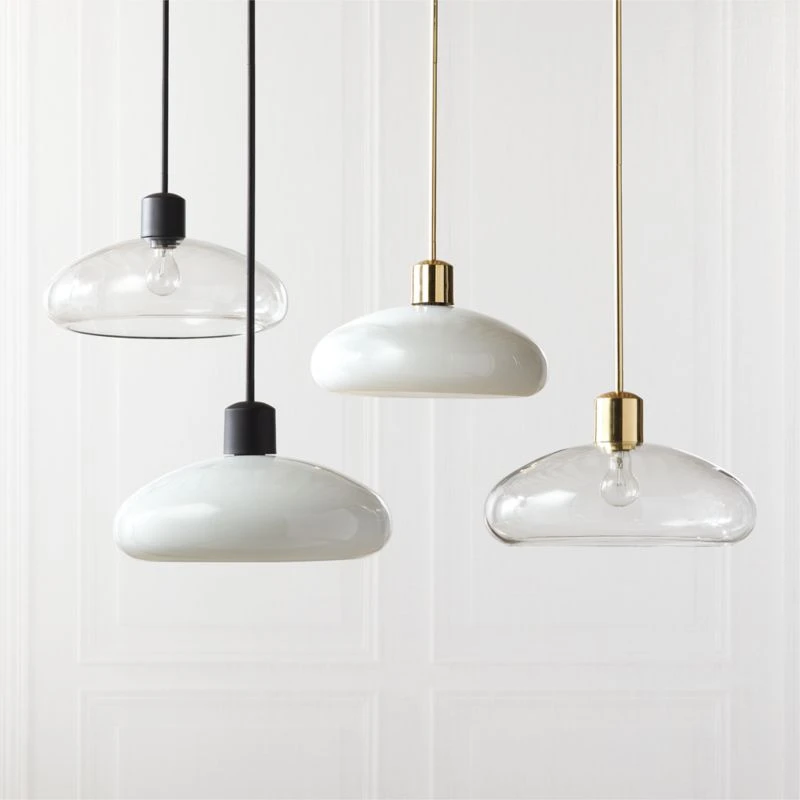 Iona Matte Black And Opaline Glass Pendant Light 7 Iona Matte Black And Opaline Glass Pendant Light - Image 5
