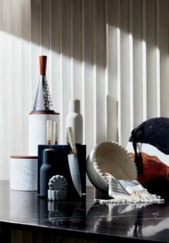 Acacia And Stainless Steel Cone Cheese Grater -Cb2 IshiWhiteMarbleCanisterNV19 1