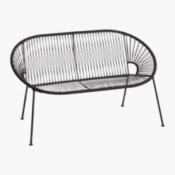 Ixtapa Black Outdoor Loveseat 12 Ixtapa Black Outdoor Loveseat -Cb2 IxtapaLoveseatBlack3QS20