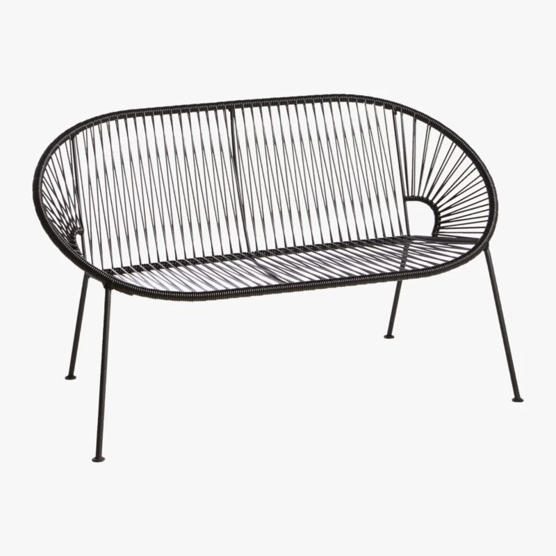 Ixtapa Black Outdoor Loveseat 6 Ixtapa Black Outdoor Loveseat - Image 4